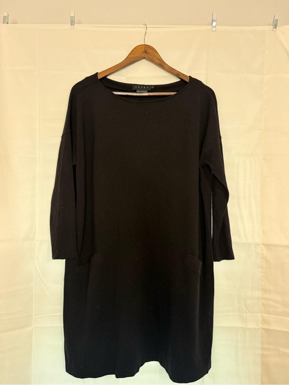 Hatch Maternity Black Long Sleeve Shift Dress